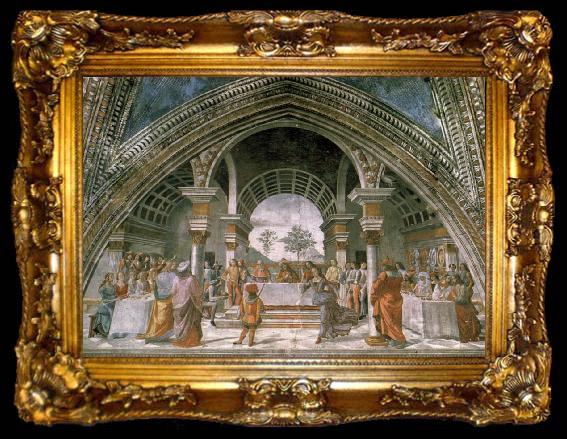 framed  Domenico Ghirlandaio The guest meal of the here ode, ta009-2